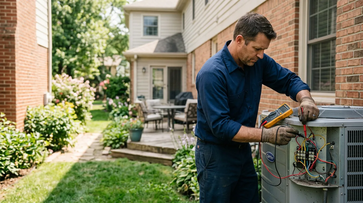 HVAC technician working near Eggleston, VA